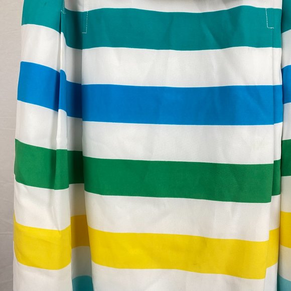 Calvin Klein Women's Multi Colour A-Line Dress With Green Belt - Picture 13 of 15